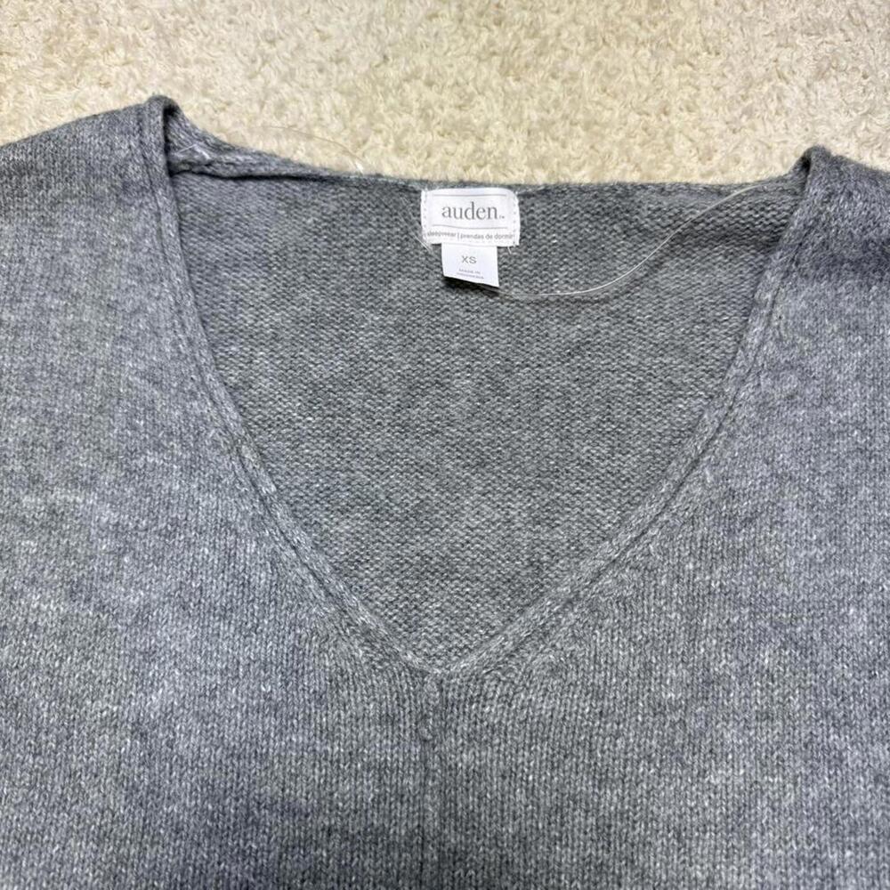 Lightweight V-Neck Sweater Soft Touch Oversized Grey Auden XS NWT - Picture 4 of 8